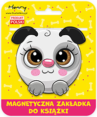 Zakładka magnetyczna do książki kulka Piesek Henry